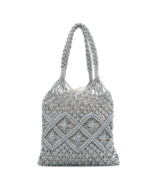 T・S・L(ティーエスエル)の「マクラメ編みフラットトートバッグ(トートバッグ・レディース・オレンジ/アイボリー/ミント/ブラック・FREE)」の17枚目の写真