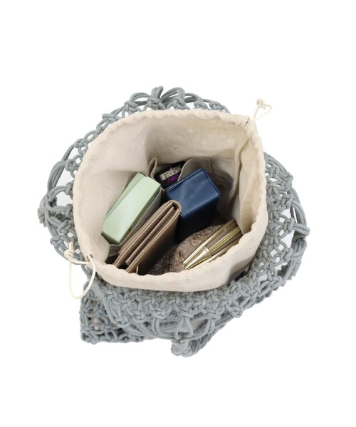 T・S・L(ティーエスエル)の「マクラメ編みフラットトートバッグ(トートバッグ・レディース・オレンジ/アイボリー/ミント/ブラック・FREE)」の21枚目の写真