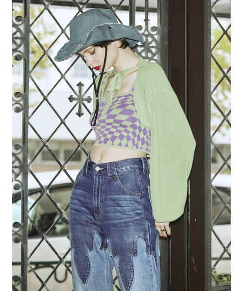 jouetie（ジュエティ）の「カラーサファリハット（ハット・レディース・ブルー/グリーン・FREE）」の4枚目の写真