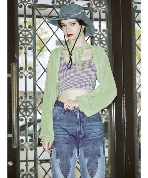 jouetie（ジュエティ）の「カラーサファリハット（ハット・レディース・ブルー/グリーン・FREE）」の5枚目の写真