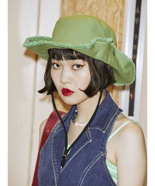 jouetie（ジュエティ）の「カラーサファリハット（ハット・レディース・ブルー/グリーン・FREE）」の8枚目の写真