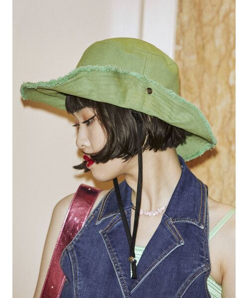 jouetie（ジュエティ）の「カラーサファリハット（ハット・レディース・ブルー/グリーン・FREE）」の9枚目の写真