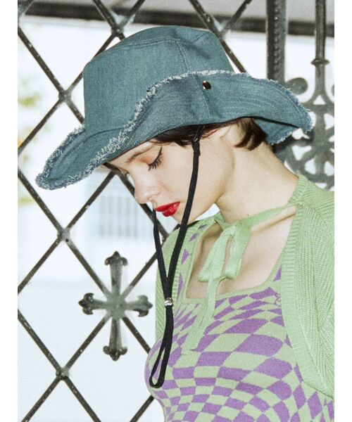 jouetie（ジュエティ）の「カラーサファリハット（ハット・レディース・ブルー/グリーン・FREE）」の15枚目の写真