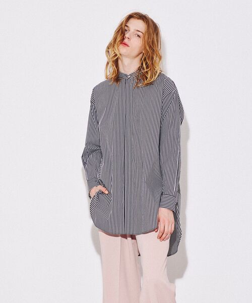 tk.TAKEO KIKUCHI(ティーケータケオキクチ)の「◆インバーテッドスリーブバックボタンシャツ(シャツ/ブラウス・メンズ・ブルー系3/ナチュラル/ブラック/ブラック系3・66/88)」の3枚目の写真