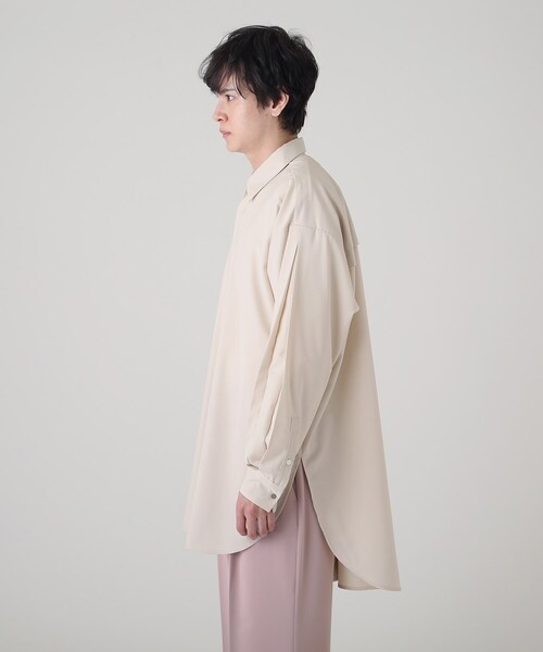 tk.TAKEO KIKUCHI(ティーケータケオキクチ)の「◆インバーテッドスリーブバックボタンシャツ(シャツ/ブラウス・メンズ・ブルー系3/ナチュラル/ブラック/ブラック系3・66/88)」の6枚目の写真