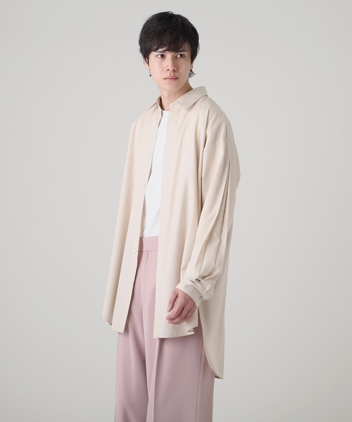 tk.TAKEO KIKUCHI(ティーケータケオキクチ)の「◆インバーテッドスリーブバックボタンシャツ(シャツ/ブラウス・メンズ・ブルー系3/ナチュラル/ブラック/ブラック系3・66/88)」の15枚目の写真