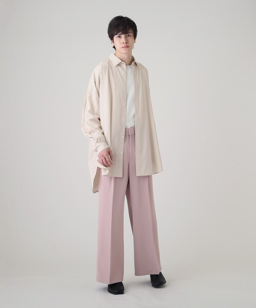 tk.TAKEO KIKUCHI(ティーケータケオキクチ)の「◆インバーテッドスリーブバックボタンシャツ(シャツ/ブラウス・メンズ・ブルー系3/ナチュラル/ブラック/ブラック系3・66/88)」の17枚目の写真