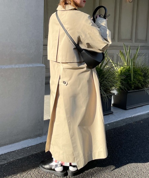 archives（アルシーヴ）の「【Limited item】SOUTIEN COLLAR COAT（ステンカラーコート・レディース・ベージュ/ネイビー・MEDIUM）」の19枚目の写真