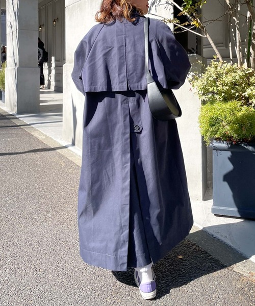 archives（アルシーヴ）の「【Limited item】SOUTIEN COLLAR COAT（ステンカラーコート・レディース・ベージュ/ネイビー・MEDIUM）」の11枚目の写真