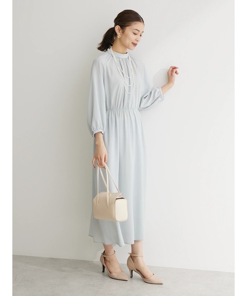 Green　Parks（グリーンパークス）の「ef-de　モックネックワンピース（ワンピース・レディース・ブラック/ミント・M/L）」の12枚目の写真