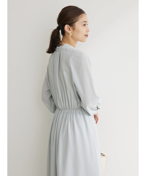 Green　Parks（グリーンパークス）の「ef-de　モックネックワンピース（ワンピース・レディース・ブラック/ミント・M/L）」の16枚目の写真