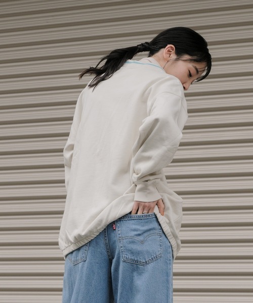 Levi's(リーバイス)の「Levi's/リーバイス GOLD TAB(TM) スウェットシャツ カーディガン ホワイト EGRET(カーディガン/ボレロ・レディース・グリーン・S/M/XS)」の4枚目の写真