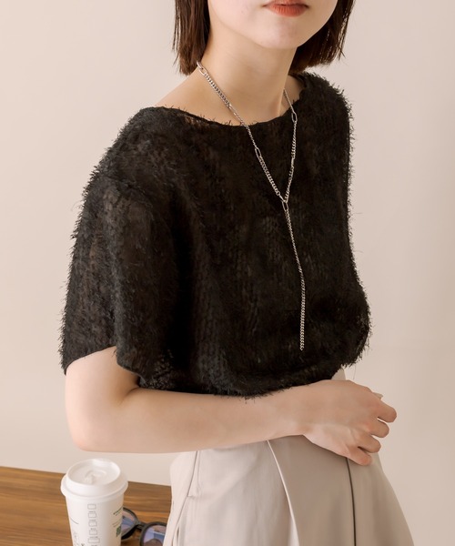 mline（エムライン）の「[mline]フリンジプルオーバー（Tシャツ/カットソー・レディース・オフホワイト/アイボリー/ブラック・FREE）」の17枚目の写真