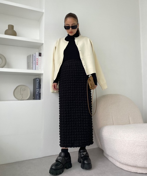 TRUNC(トランクエイティーエイト)の「Popcorn Straight Skirt(スカート・レディース・マスタード/ブラック・FREE)」の15枚目の写真