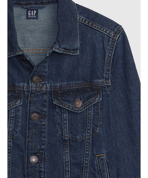 GAP（ギャップ）の「アイコン デニムジャケット (キッズ)（デニムジャケット・キッズ・インディゴブルー・120cm/140cm/150cm/160cm/130cm）」の3枚目の写真