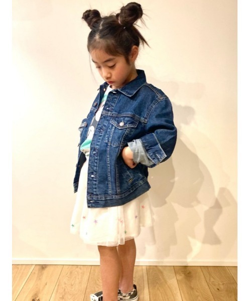 GAP（ギャップ）の「アイコン デニムジャケット (キッズ)（デニムジャケット・キッズ・インディゴブルー・120cm/140cm/150cm/160cm/130cm）」の8枚目の写真