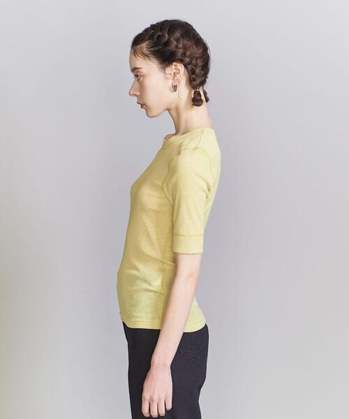 BEAUTY&YOUTH UNITED ARROWS（ビューティーアンドユースユナイテッドアローズ）の「ポリエステル コンパクト Tシャツ（Tシャツ/カットソー・レディース・ブラック/オフホワイト/イエロー・FREE）」の20枚目の写真