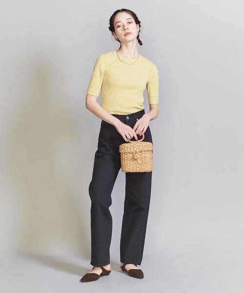 BEAUTY&YOUTH UNITED ARROWS（ビューティーアンドユースユナイテッドアローズ）の「ポリエステル コンパクト Tシャツ（Tシャツ/カットソー・レディース・ブラック/オフホワイト/イエロー・FREE）」の10枚目の写真