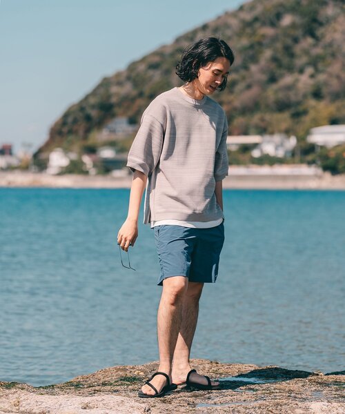 EDIFICE（エディフィス）の「スポンディッシュ リラックス メランジニット Tシャツ（ニット/セーター・メンズ・イエロー系その他/ベージュ系その他/ブルー系その他・LARGE/MEDIUM/SMALL）」の5枚目の写真