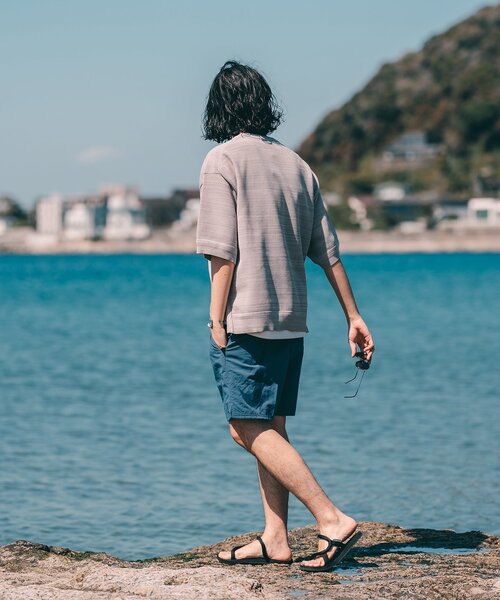 EDIFICE（エディフィス）の「スポンディッシュ リラックス メランジニット Tシャツ（ニット/セーター・メンズ・イエロー系その他/ベージュ系その他/ブルー系その他・LARGE/MEDIUM/SMALL）」の6枚目の写真