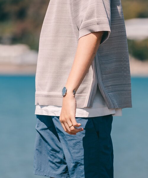 EDIFICE（エディフィス）の「スポンディッシュ リラックス メランジニット Tシャツ（ニット/セーター・メンズ・イエロー系その他/ベージュ系その他/ブルー系その他・LARGE/MEDIUM/SMALL）」の15枚目の写真