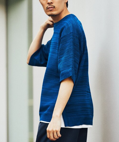 EDIFICE（エディフィス）の「スポンディッシュ リラックス メランジニット Tシャツ（ニット/セーター・メンズ・イエロー系その他/ベージュ系その他/ブルー系その他・LARGE/MEDIUM/SMALL）」の19枚目の写真