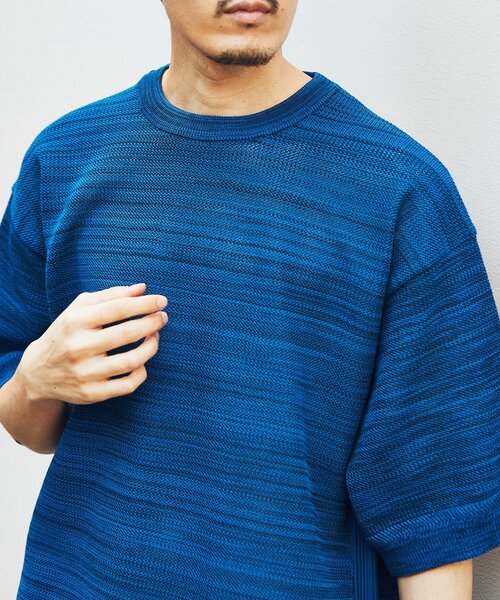 EDIFICE（エディフィス）の「スポンディッシュ リラックス メランジニット Tシャツ（ニット/セーター・メンズ・イエロー系その他/ベージュ系その他/ブルー系その他・LARGE/MEDIUM/SMALL）」の20枚目の写真