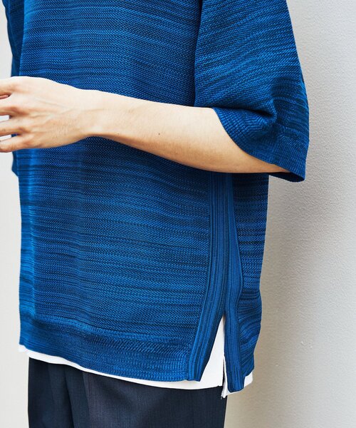 EDIFICE（エディフィス）の「スポンディッシュ リラックス メランジニット Tシャツ（ニット/セーター・メンズ・イエロー系その他/ベージュ系その他/ブルー系その他・LARGE/MEDIUM/SMALL）」の21枚目の写真