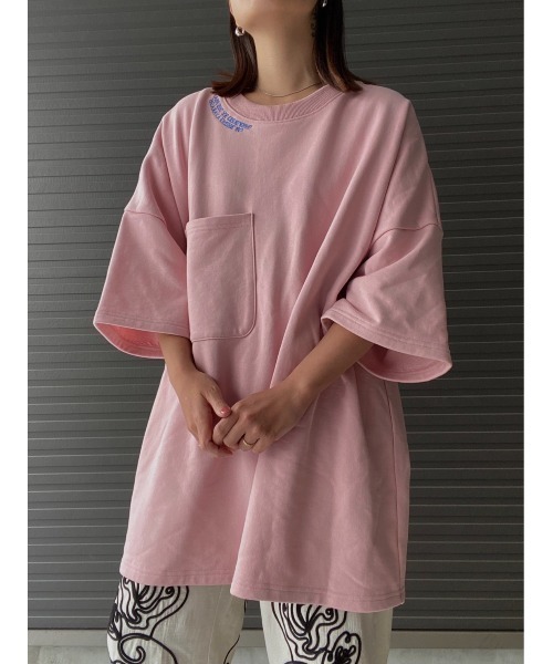 AMAIL(アマイル)の「AM avarage cloth(Tシャツ/カットソー・レディース・ブラック/ピンク/ホワイト・FREE)」の1枚目の写真