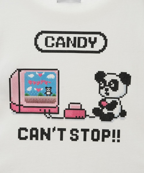 Candy Stripper（キャンディストリッパー）の「CAN'T STOP!! BIG Tシャツ（Tシャツ/カットソー・レディース・オフホワイト/ブラック/ライトピンク/ライトブルー・2）」の9枚目の写真