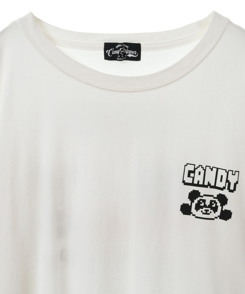 Candy Stripper（キャンディストリッパー）の「CAN'T STOP!! BIG Tシャツ（Tシャツ/カットソー・レディース・オフホワイト/ブラック/ライトピンク/ライトブルー・2）」の7枚目の写真