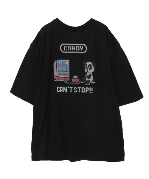 Candy Stripper（キャンディストリッパー）の「CAN'T STOP!! BIG Tシャツ（Tシャツ/カットソー・レディース・オフホワイト/ブラック/ライトピンク/ライトブルー・2）」の20枚目の写真