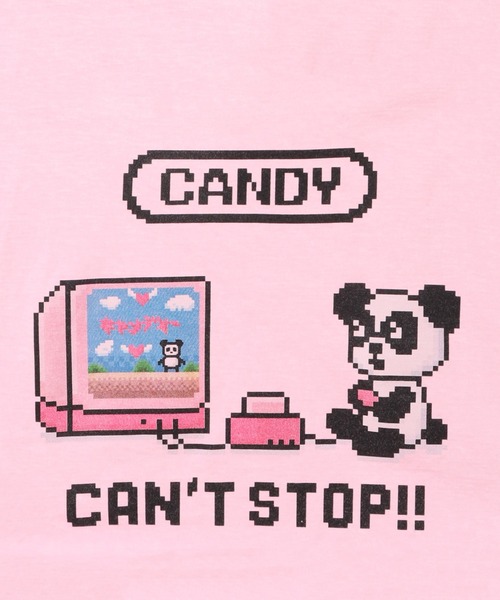 Candy Stripper（キャンディストリッパー）の「CAN'T STOP!! BIG Tシャツ（Tシャツ/カットソー・レディース・オフホワイト/ブラック/ライトピンク/ライトブルー・2）」の21枚目の写真