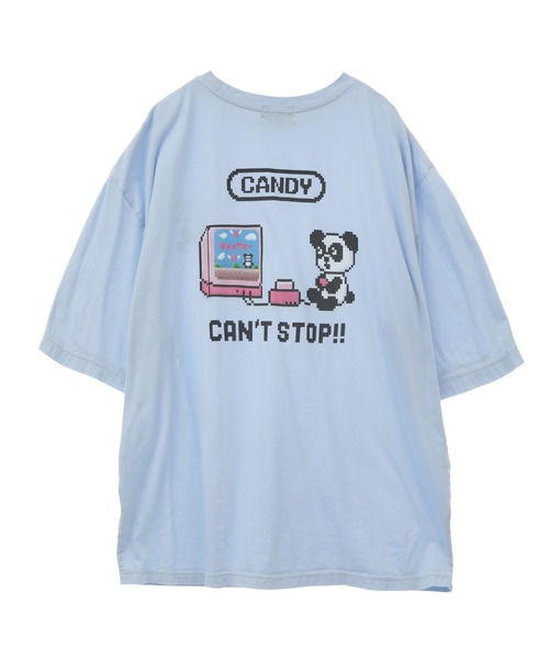 Candy Stripper（キャンディストリッパー）の「CAN'T STOP!! BIG Tシャツ（Tシャツ/カットソー・レディース・オフホワイト/ブラック/ライトピンク/ライトブルー・2）」の16枚目の写真