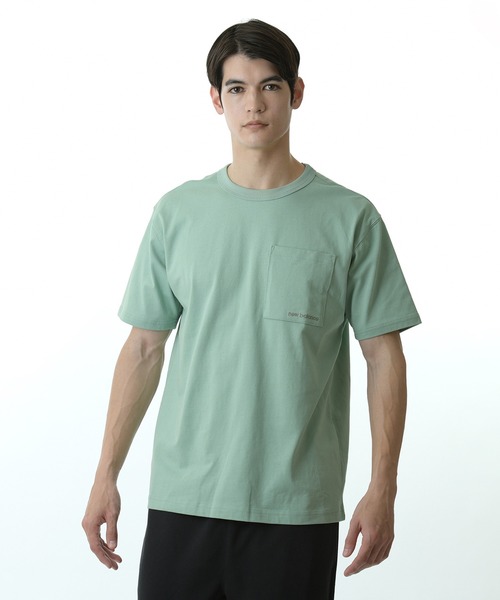 NEW BALANCE(ニューバランス)の「NB Athletics Nature State ショートスリーブTシャツ(Tシャツ/カットソー・メンズ・ブラウン系その他/ライトグリーン/ブルー・LARGE/MEDIUM/SMALL/X-LARGE/XX-LARGE)」の2枚目の写真