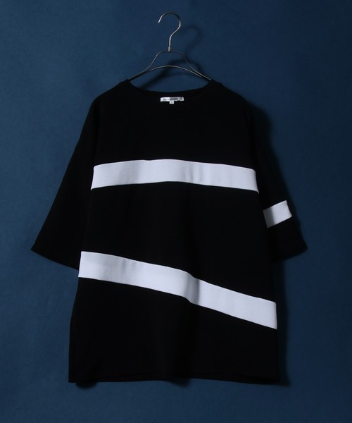 ANPAS（アンパス）の「Amunzen Color Switching Design Oversized T-shirt/梨地 切り替え ビッグシルエット Tシャツ（Tシャツ/カットソー・メンズ・ブラック系その他2/ブラック系その他/ホワイト系その他2/ホワイト系その他/ブラック系その他4/ブラック系その他3/ホワイト系その他3/ホワイト系その他4・M/L）」の5枚目の写真