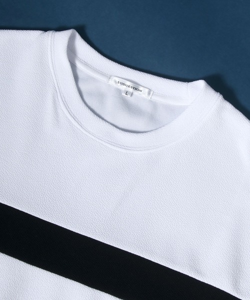 ANPAS（アンパス）の「Amunzen Color Switching Design Oversized T-shirt/梨地 切り替え ビッグシルエット Tシャツ（Tシャツ/カットソー・メンズ・ブラック系その他2/ブラック系その他/ホワイト系その他2/ホワイト系その他/ブラック系その他4/ブラック系その他3/ホワイト系その他3/ホワイト系その他4・M/L）」の10枚目の写真