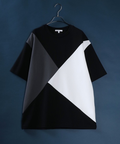 ANPAS（アンパス）の「Amunzen Color Switching Design Oversized T-shirt/梨地 切り替え ビッグシルエット Tシャツ（Tシャツ/カットソー・メンズ・ブラック系その他2/ブラック系その他/ホワイト系その他2/ホワイト系その他/ブラック系その他4/ブラック系その他3/ホワイト系その他3/ホワイト系その他4・M/L）」の18枚目の写真