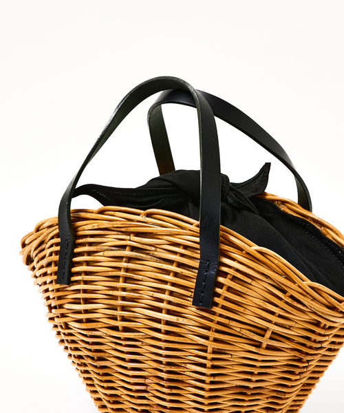 Rouge vif（ルージュヴィフ）の「【BAGMATI/バグマティ】レザーカゴバッグ（かごバッグ・レディース・ブラック・フリー）」の3枚目の写真