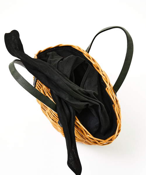 Rouge vif（ルージュヴィフ）の「【BAGMATI/バグマティ】レザーカゴバッグ（かごバッグ・レディース・ブラック・フリー）」の4枚目の写真