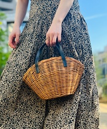 Rouge vif | 【BAGMATI/バグマティ】レザーカゴバッグ(かごバッグ)