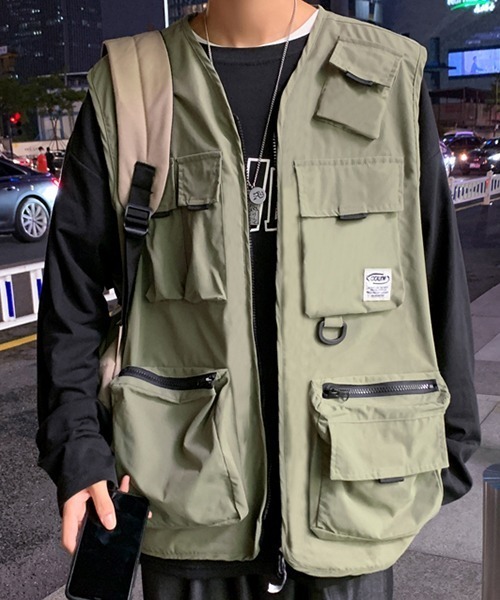 SEN TOKYO（セントーキョー）の「軽い羽織りに最適な一枚！ミリタリー テクニカルフィッシングベスト（ベスト・メンズ・カーキ/ブラック・FREE）」の11枚目の写真