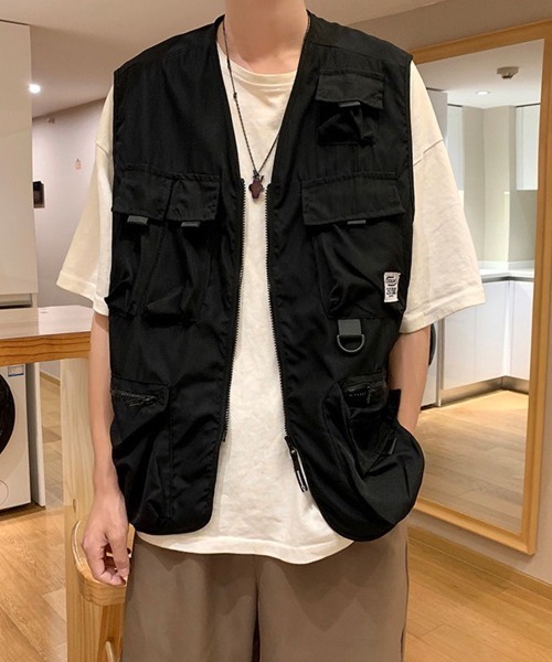 SEN TOKYO（セントーキョー）の「軽い羽織りに最適な一枚！ミリタリー テクニカルフィッシングベスト（ベスト・メンズ・カーキ/ブラック・FREE）」の17枚目の写真