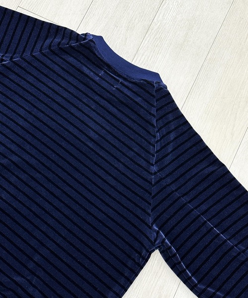 KIIT(キート)の「KIIT キート / CREW NECK PULLOVER クルーネックベロアプルオーバースウェット トレーナー / KIP-T93-003(スウェット・メンズ・ネイビー/バーガンディー・3/2/1)」の6枚目の写真