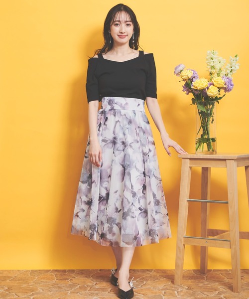 NOELA（ノエラ）の「ストラップデザインカットソー（Tシャツ/カットソー・レディース・ブラック/ピンク/キャメル・フリー）」の7枚目の写真