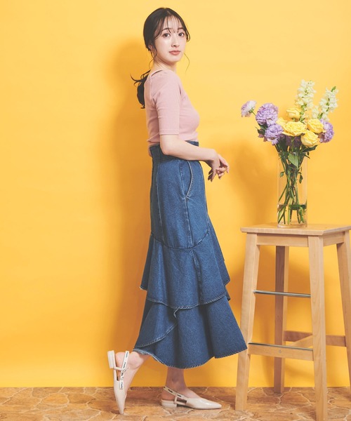 NOELA（ノエラ）の「ストラップデザインカットソー（Tシャツ/カットソー・レディース・ブラック/ピンク/キャメル・フリー）」の18枚目の写真