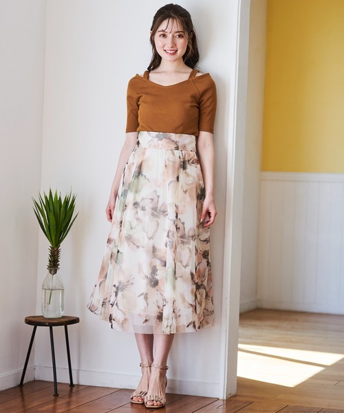 NOELA（ノエラ）の「ストラップデザインカットソー（Tシャツ/カットソー・レディース・ブラック/ピンク/キャメル・フリー）」の8枚目の写真