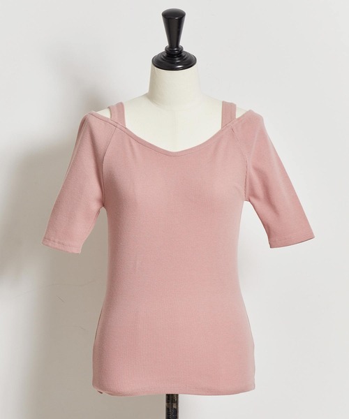 NOELA（ノエラ）の「ストラップデザインカットソー（Tシャツ/カットソー・レディース・ブラック/ピンク/キャメル・フリー）」の14枚目の写真