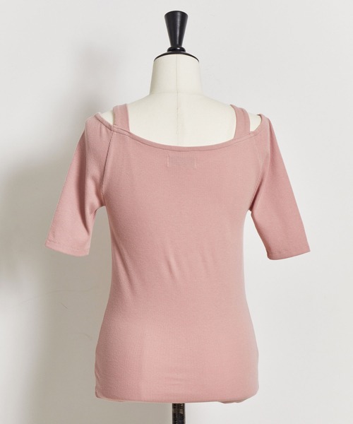 NOELA（ノエラ）の「ストラップデザインカットソー（Tシャツ/カットソー・レディース・ブラック/ピンク/キャメル・フリー）」の10枚目の写真