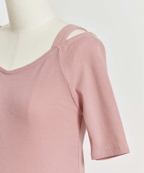 NOELA（ノエラ）の「ストラップデザインカットソー（Tシャツ/カットソー・レディース・ブラック/ピンク/キャメル・フリー）」の19枚目の写真